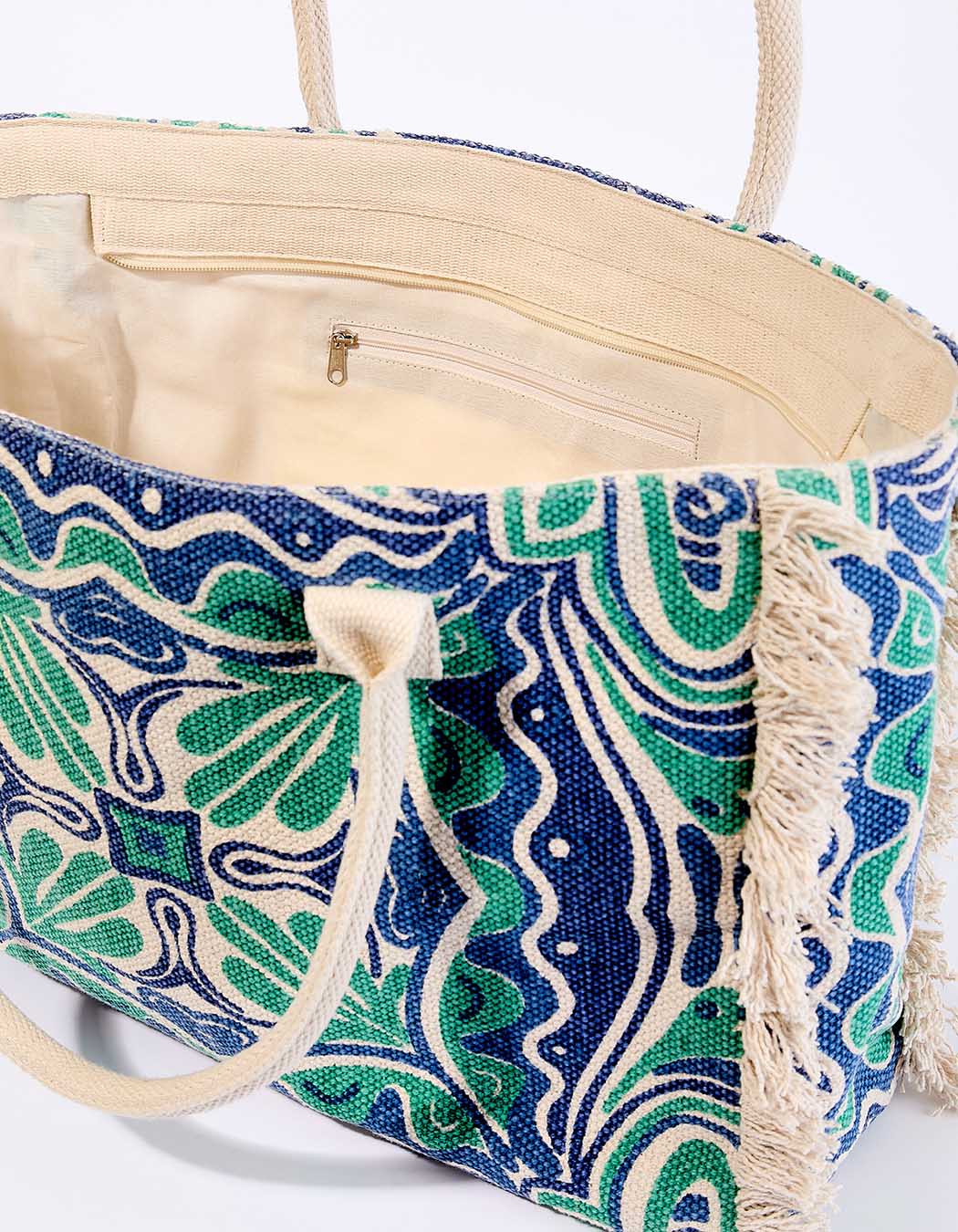 Grand sac cabas imprimé en coton imprimé La Fiancée