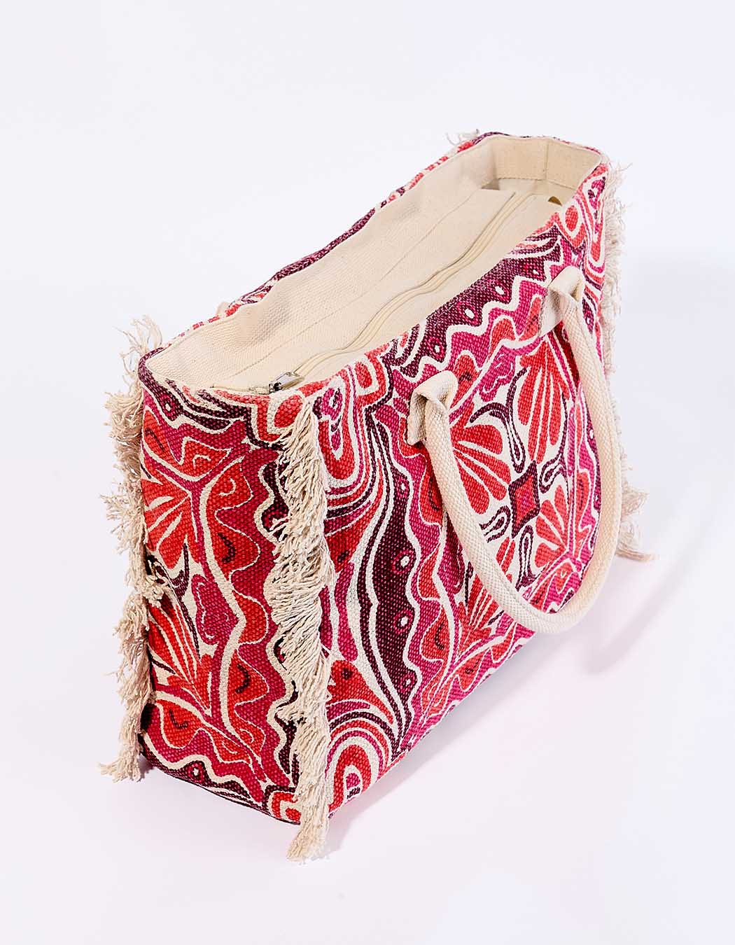 Grand sac cabas imprimé en coton imprimé La Fiancée