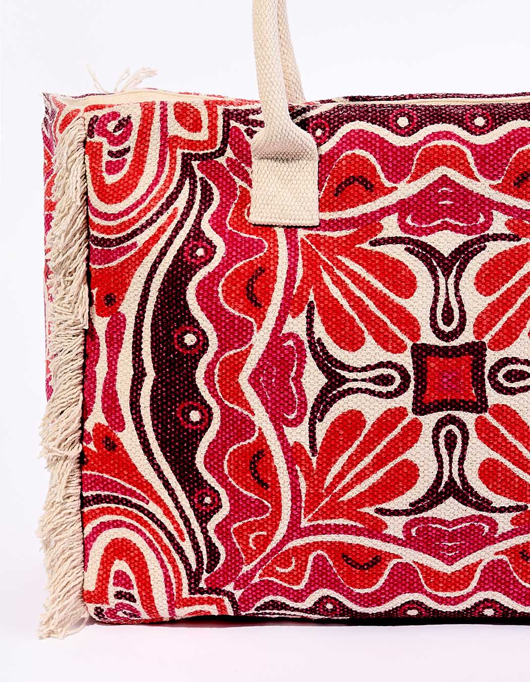 Grand sac cabas imprimé en coton imprimé La Fiancée