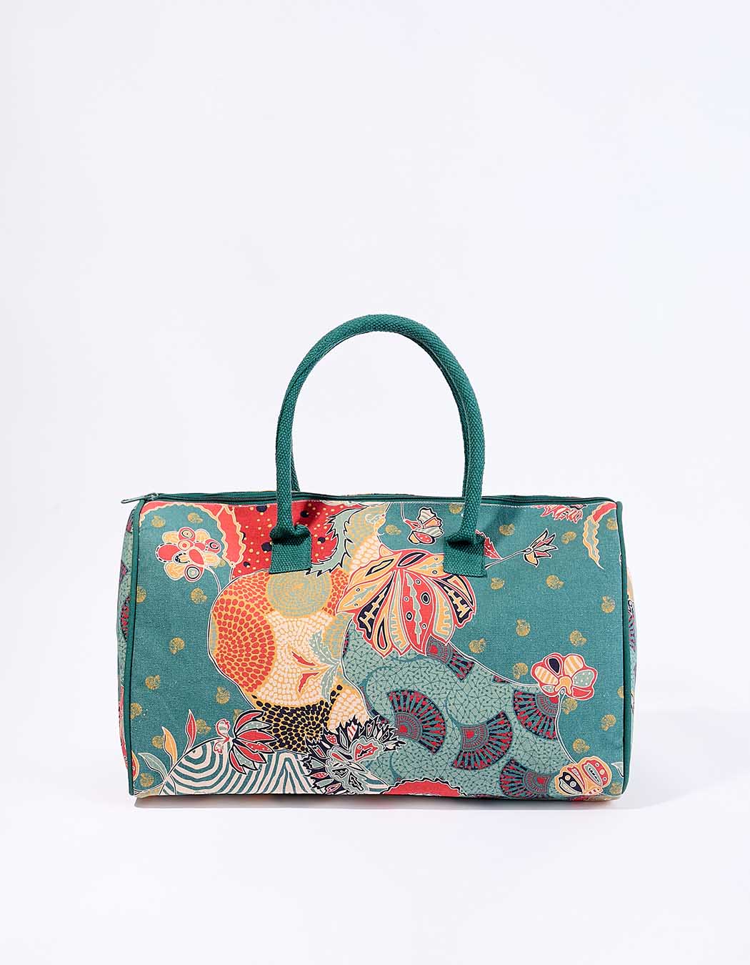 Grand sac week-end coton zippé imprimé La Fiancée