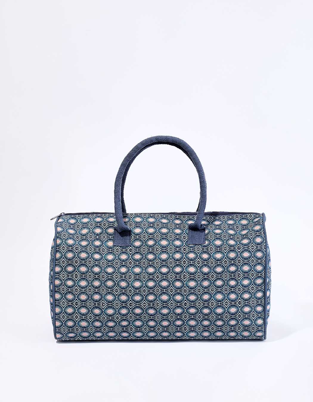 Grand sac week-end coton zippé imprimé La Fiancée
