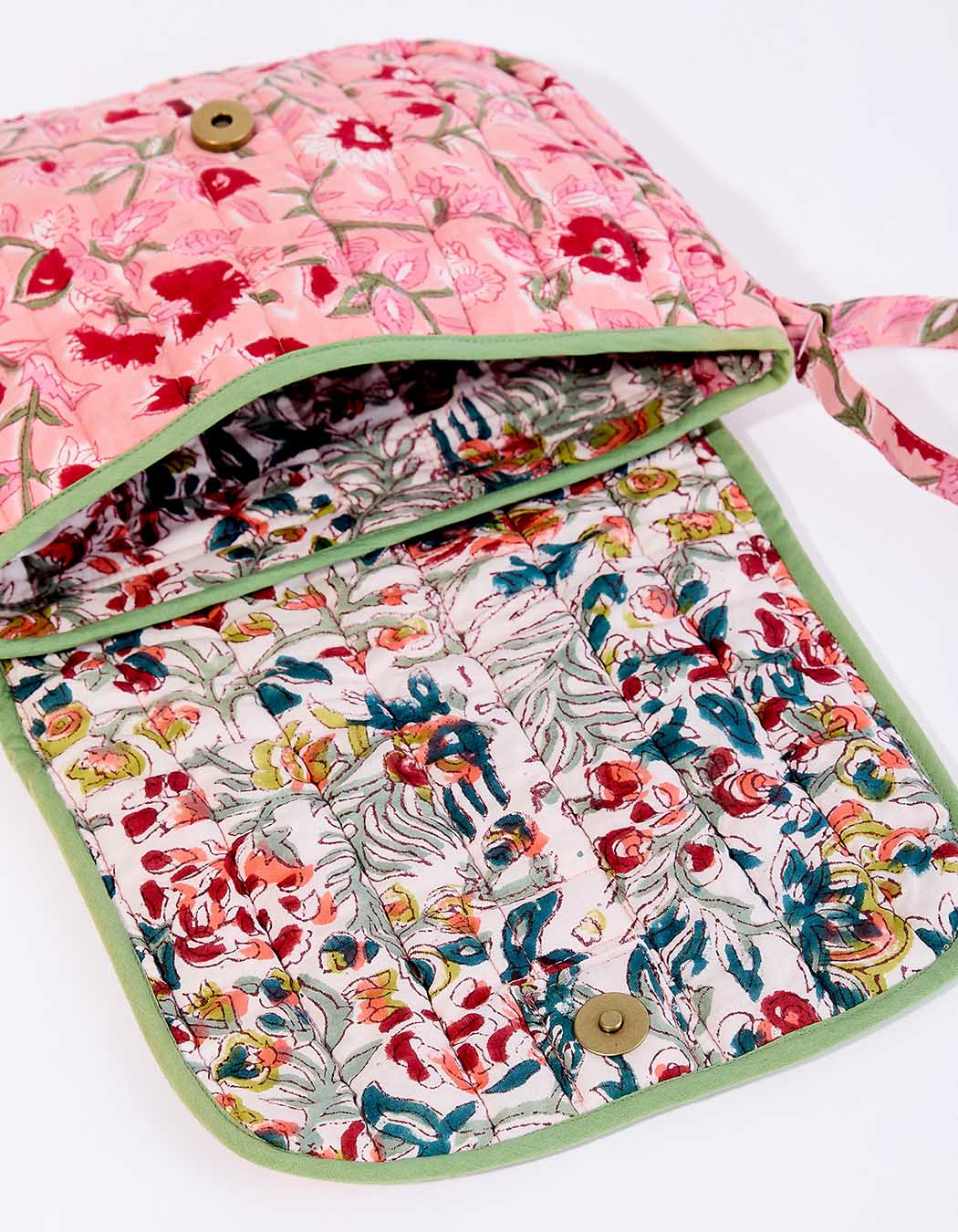 Petit sac besace matelassé coton imprimé La Fiancée