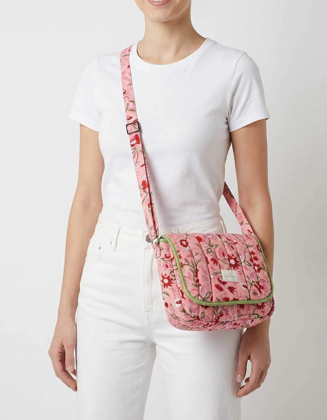 Petit sac besace matelassé coton imprimé La Fiancée