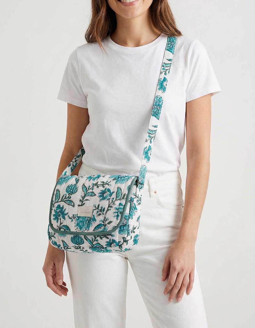 Petit sac besace matelassé coton imprimé La Fiancée