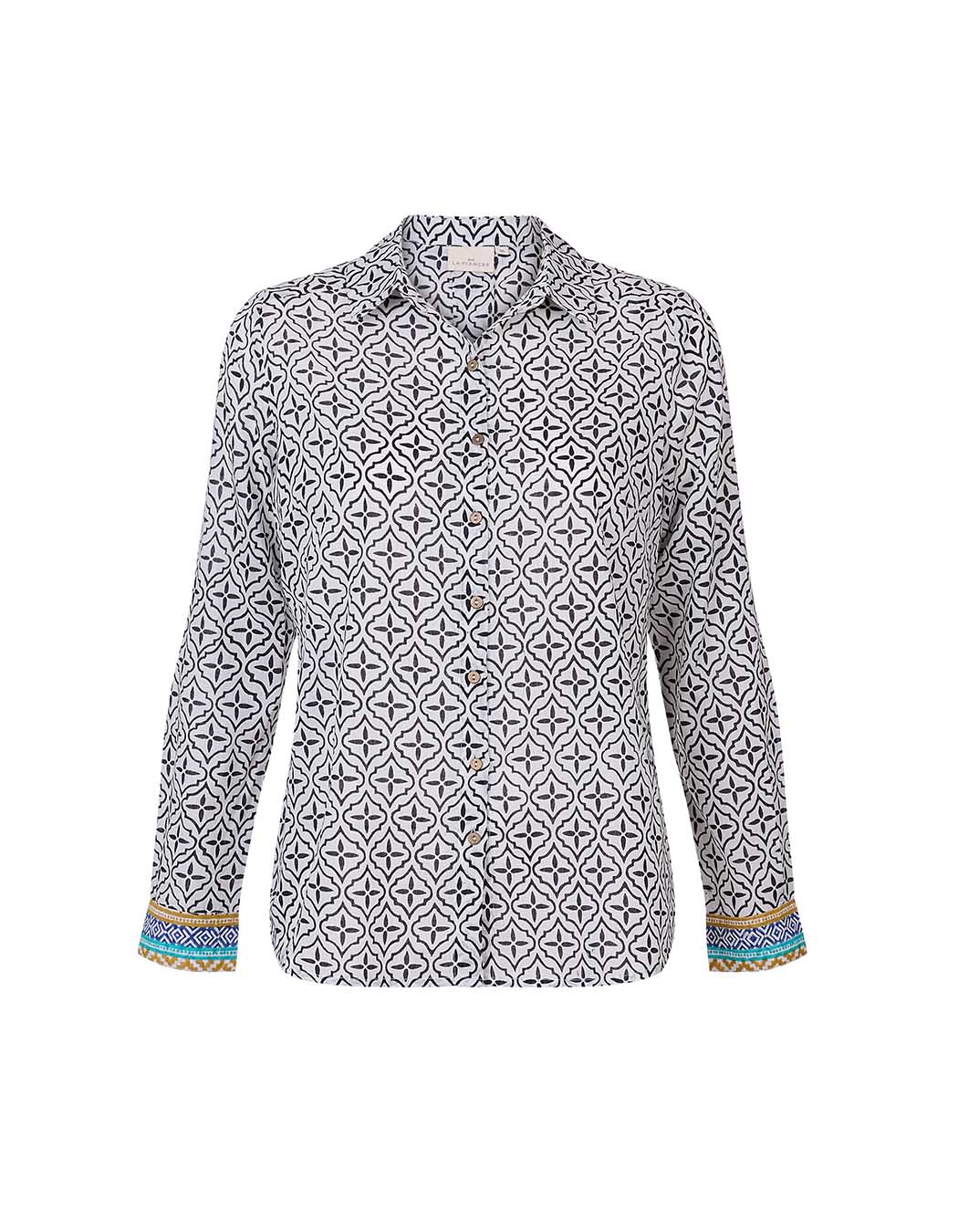 Chemise droite voile de coton bio imprimé La Fiancée