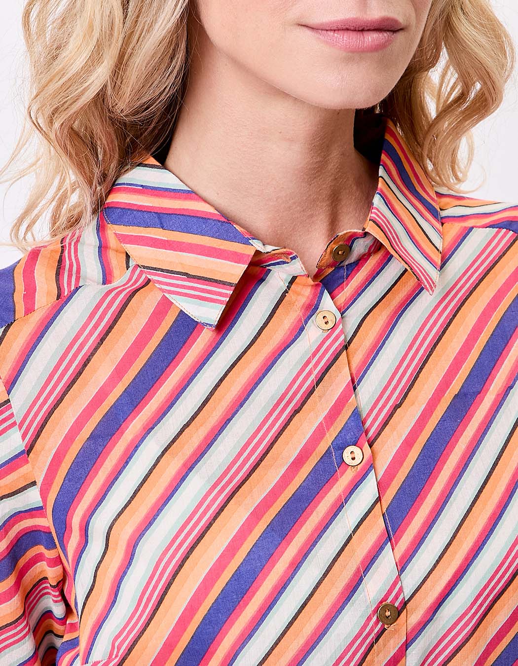Chemise droite voile de coton bio imprimé La Fiancée