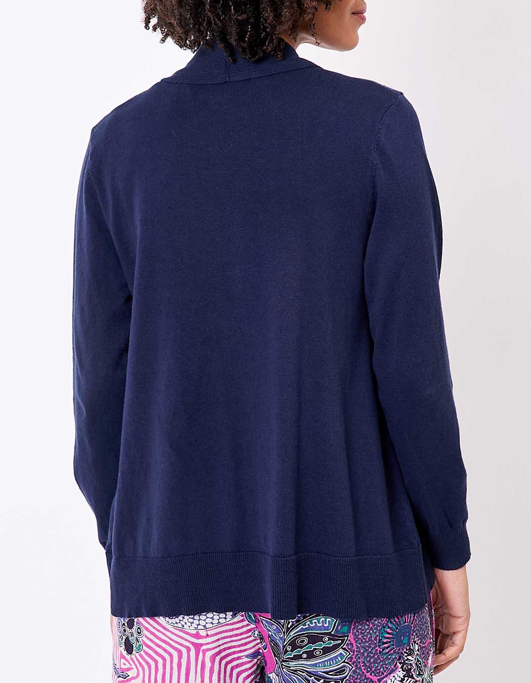 Gilet long col châle uni imprimé La Fiancée