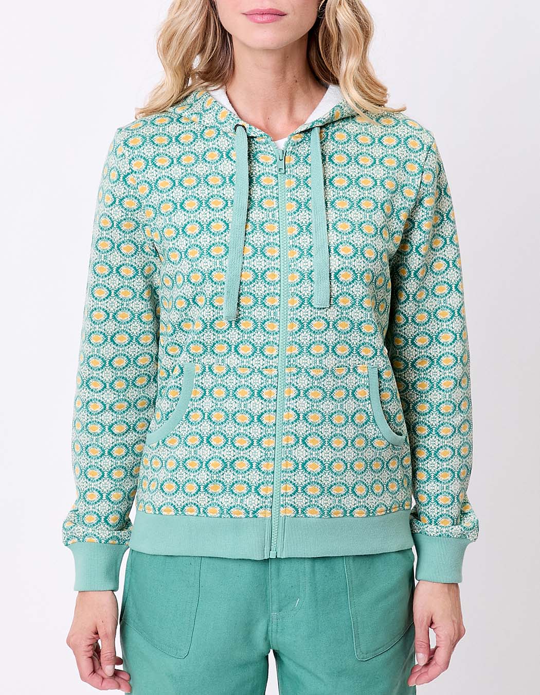 Sweat femme à capuche coton bio imprimé La Fiancée