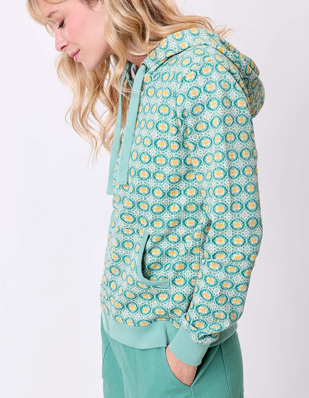 Sweat femme à capuche coton bio imprimé La Fiancée
