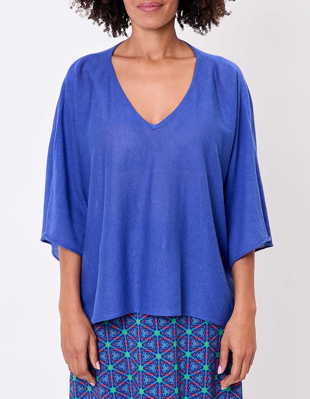 Pull uni en maille fine et légère imprimé La Fiancée