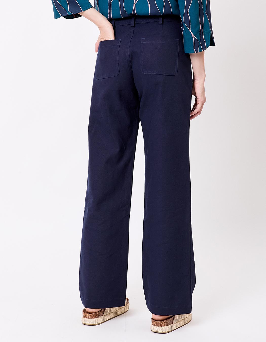Pantalon droit coton bio épais imprimé La Fiancée
