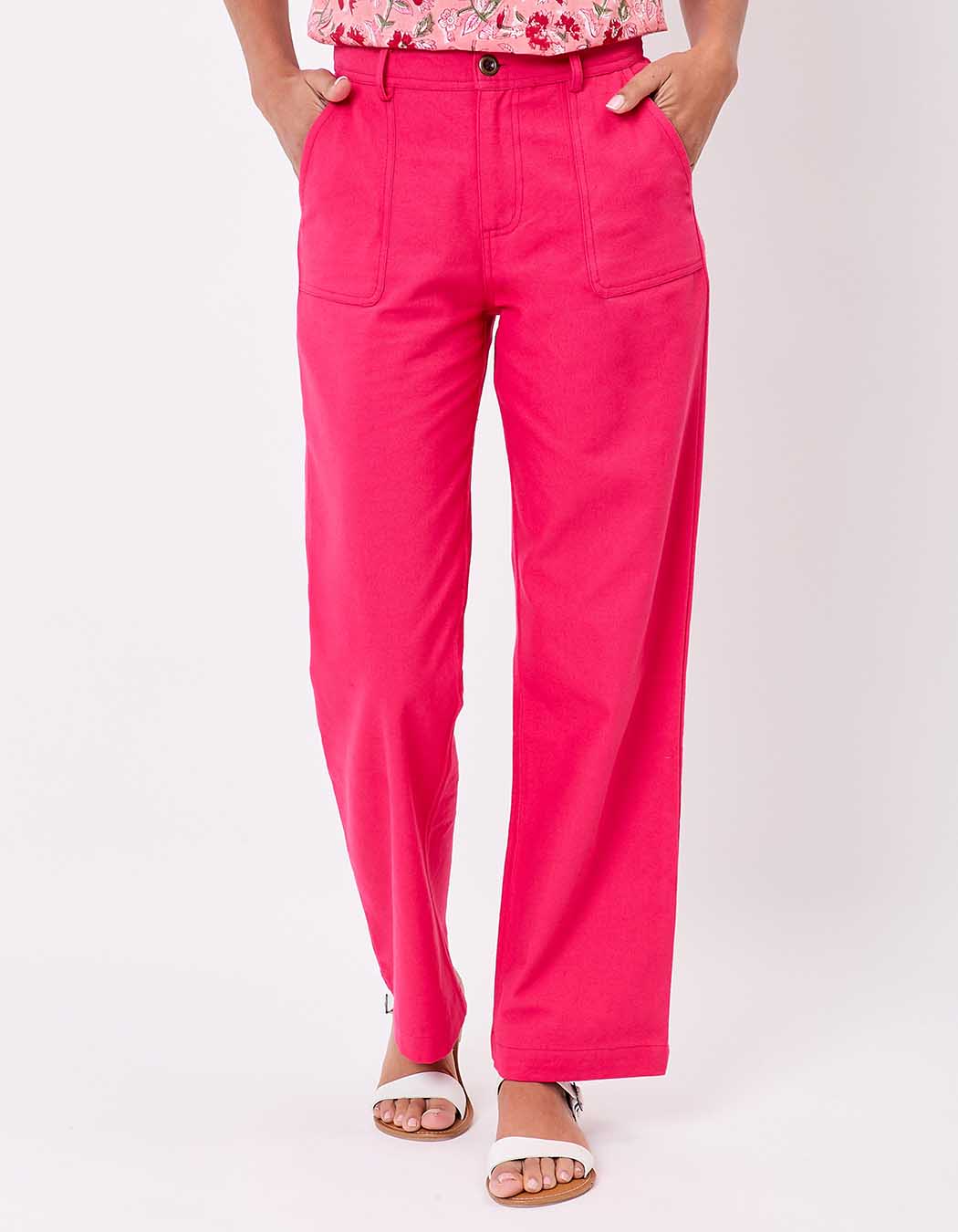 Pantalon droit coton bio épais imprimé La Fiancée