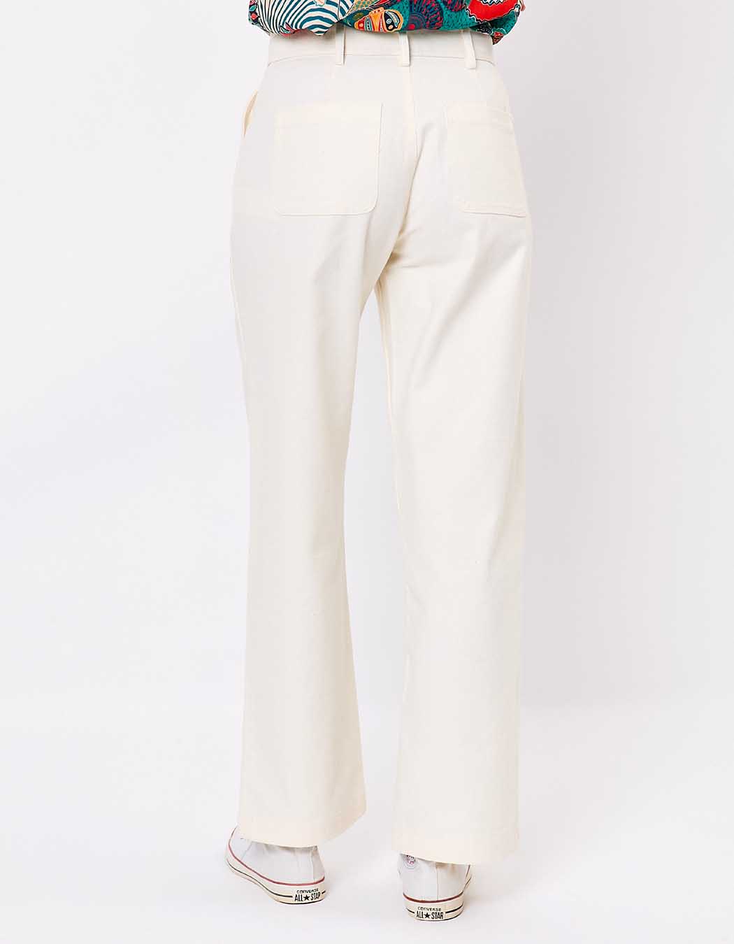 Pantalon droit coton bio épais imprimé La Fiancée