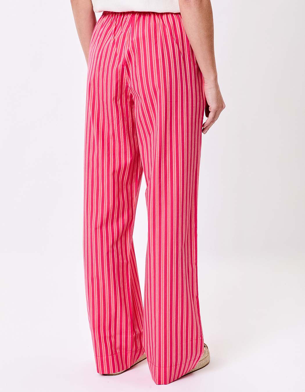 Pantalon rayures coton bio imprimé La Fiancée