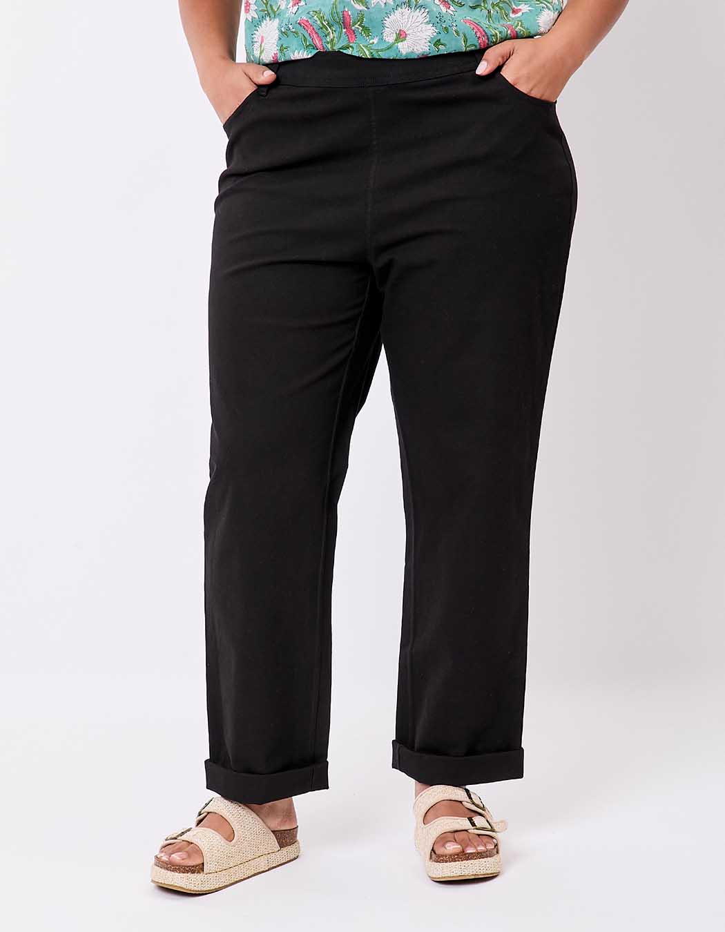 Pantalon ajusté coton stretch imprimé La Fiancée