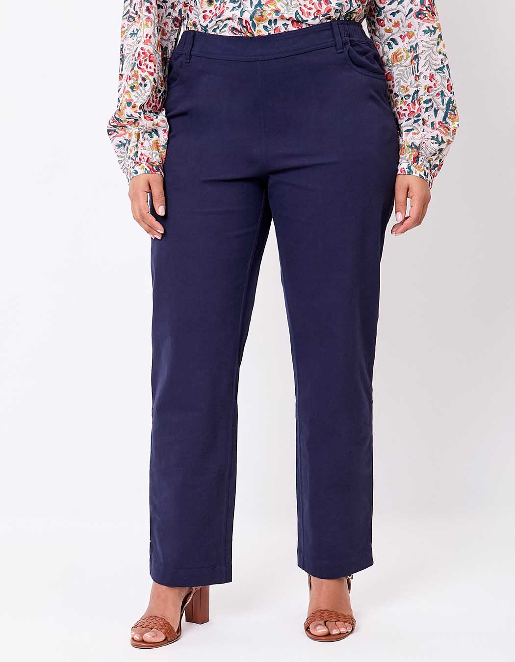 Pantalon ajusté coton stretch imprimé La Fiancée