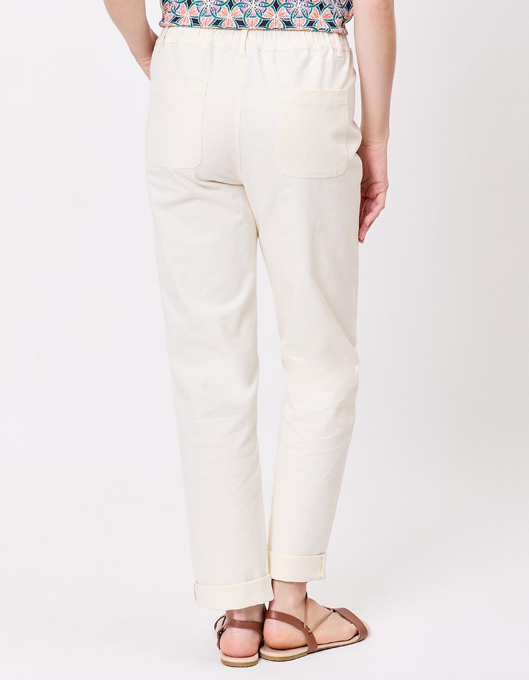 Pantalon ajusté coton stretch imprimé La Fiancée