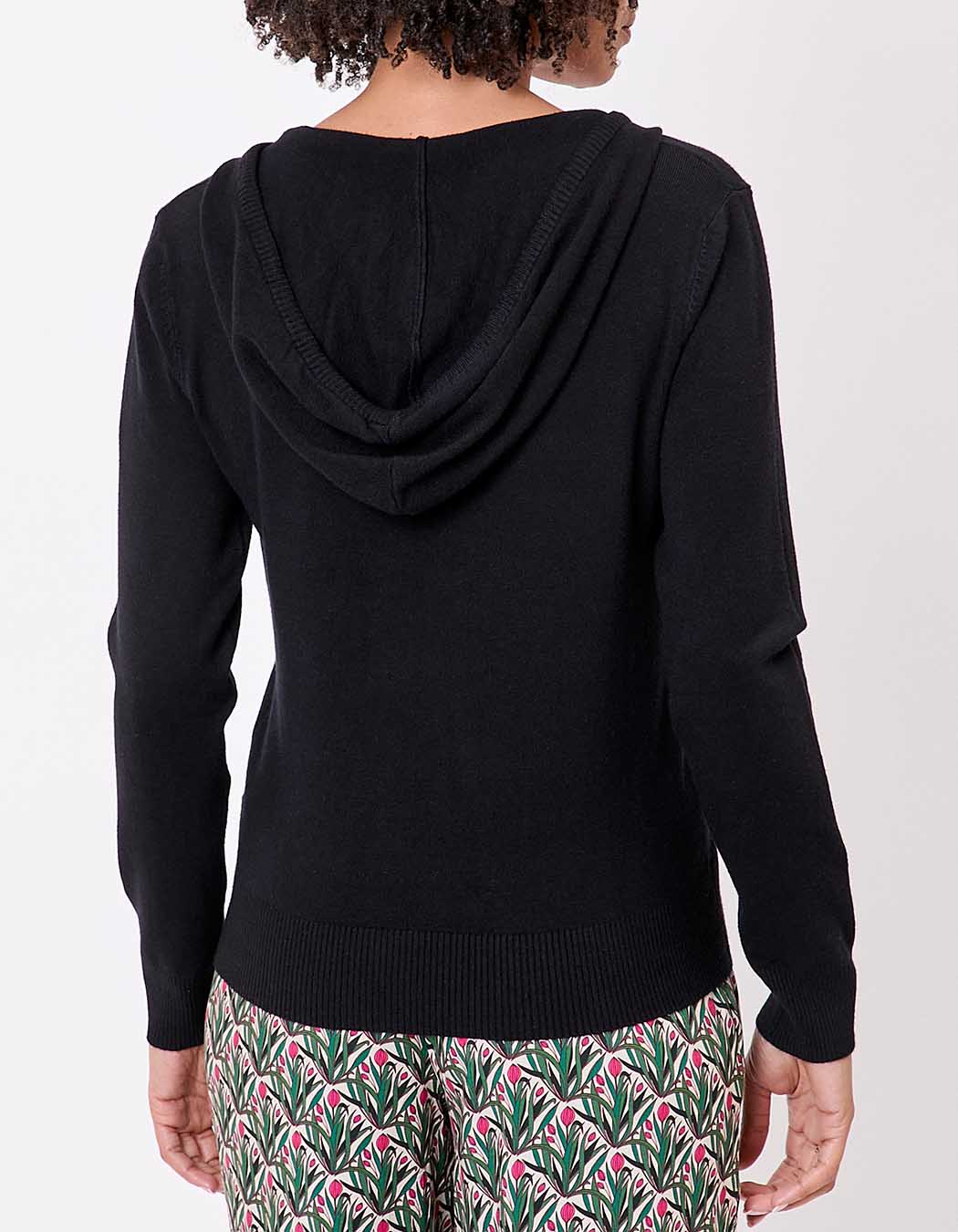 Pull femme à capuche uni imprimé La Fiancée
