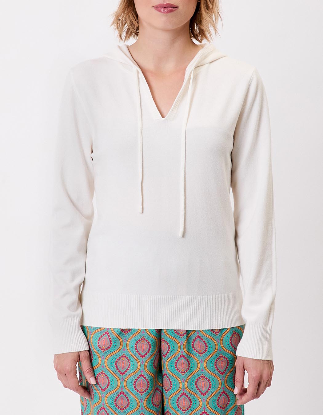 Pull femme à capuche uni imprimé La Fiancée