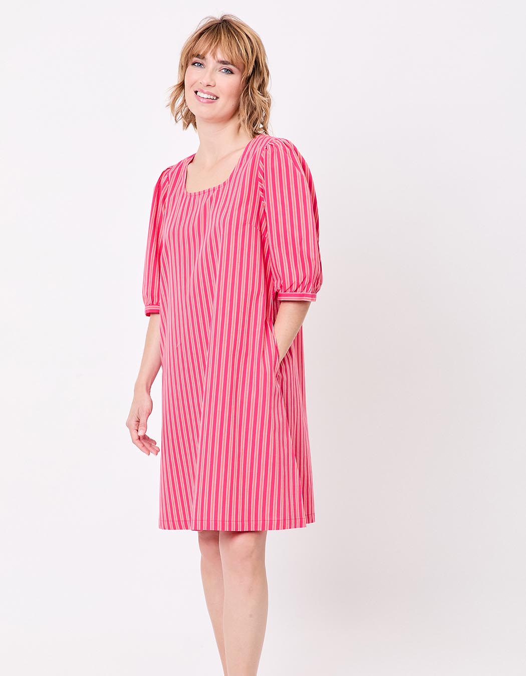 Robe rayures coton bio imprimé La Fiancée