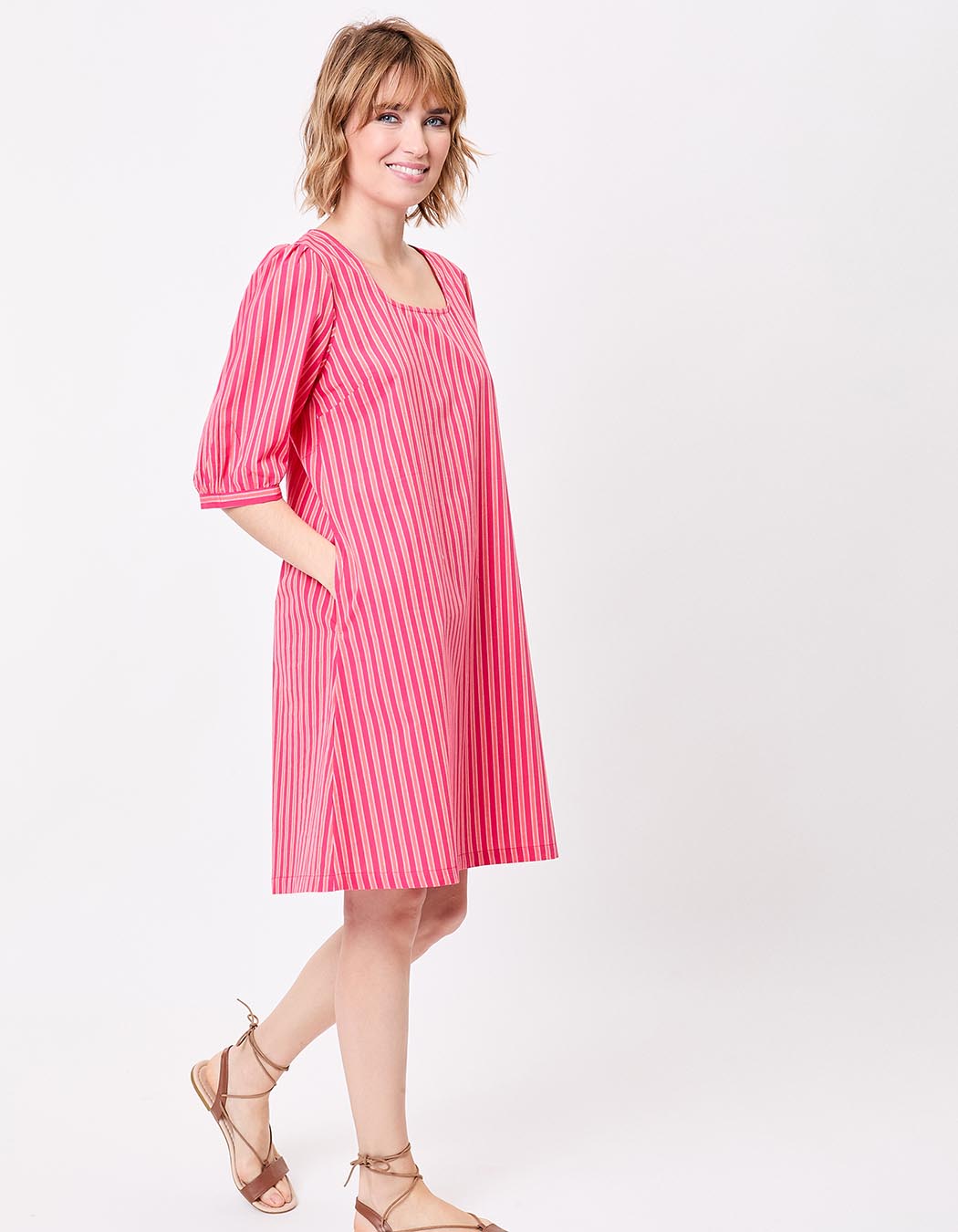 Robe rayures coton bio imprimé La Fiancée