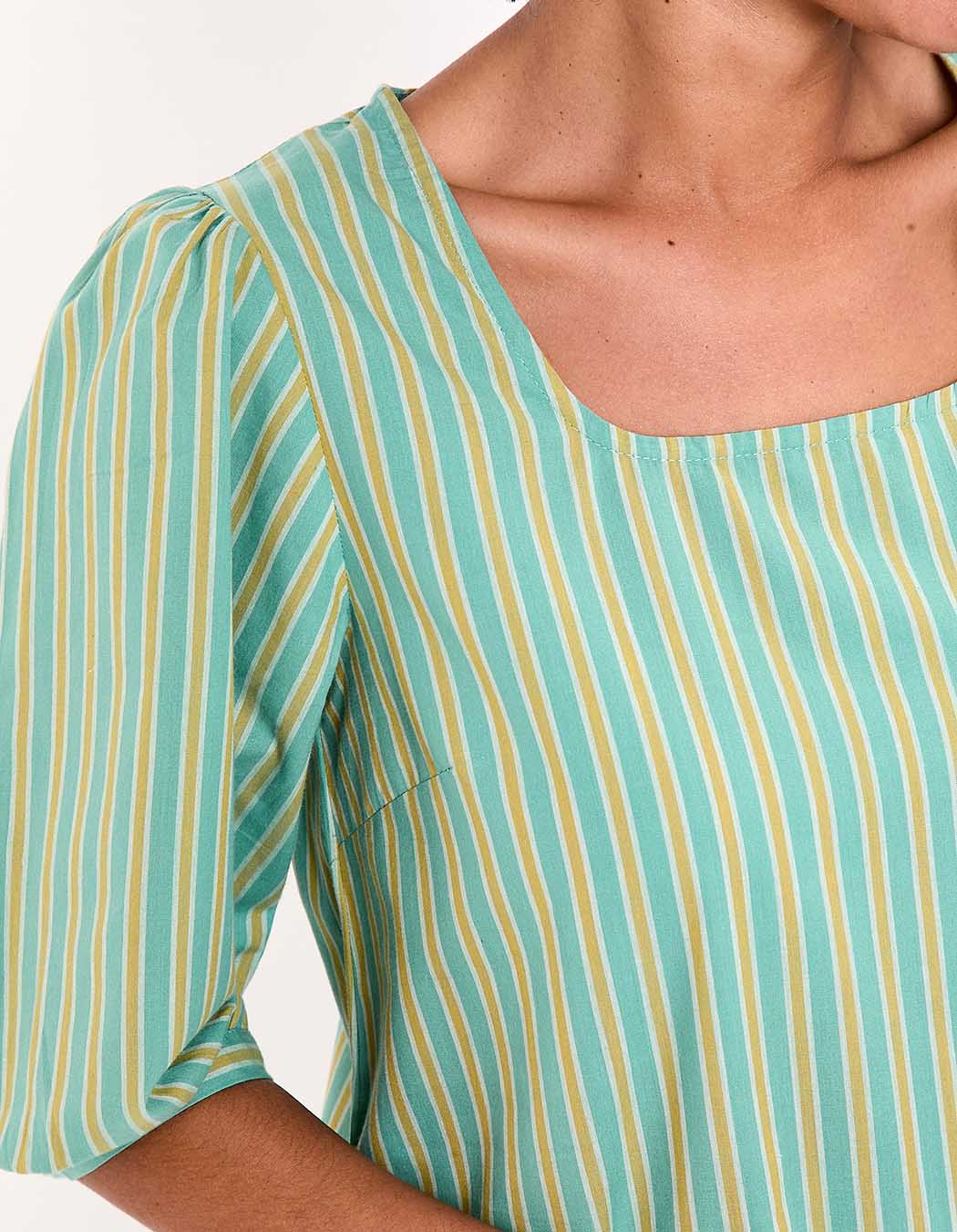 Robe rayures coton bio imprimé La Fiancée