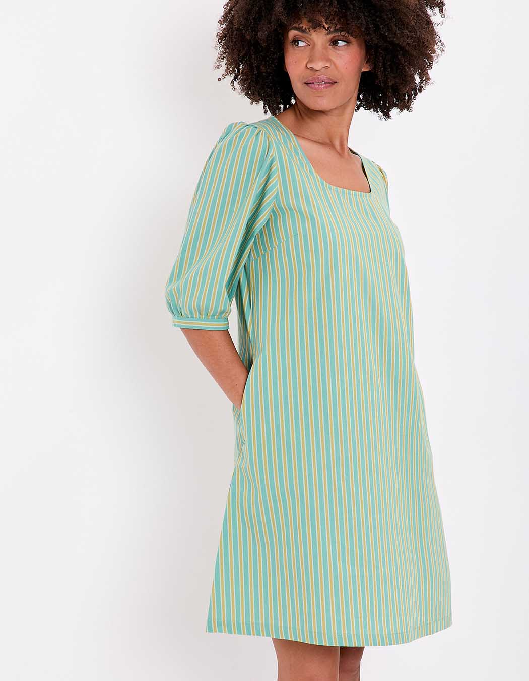 Robe rayures coton bio imprimé La Fiancée