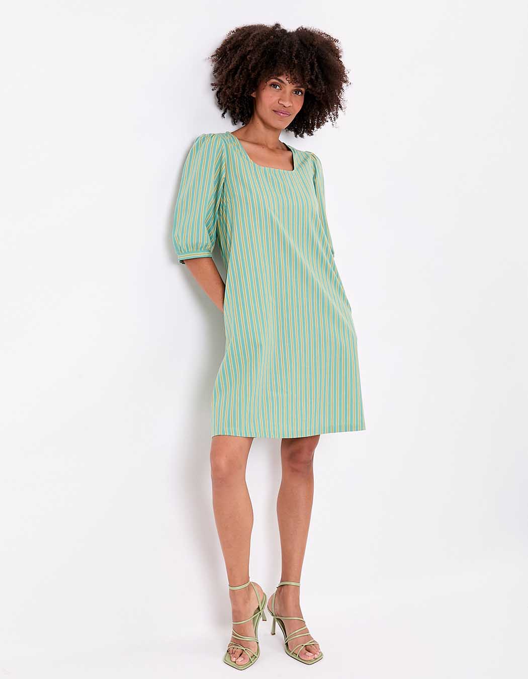 Robe rayures coton bio imprimé La Fiancée