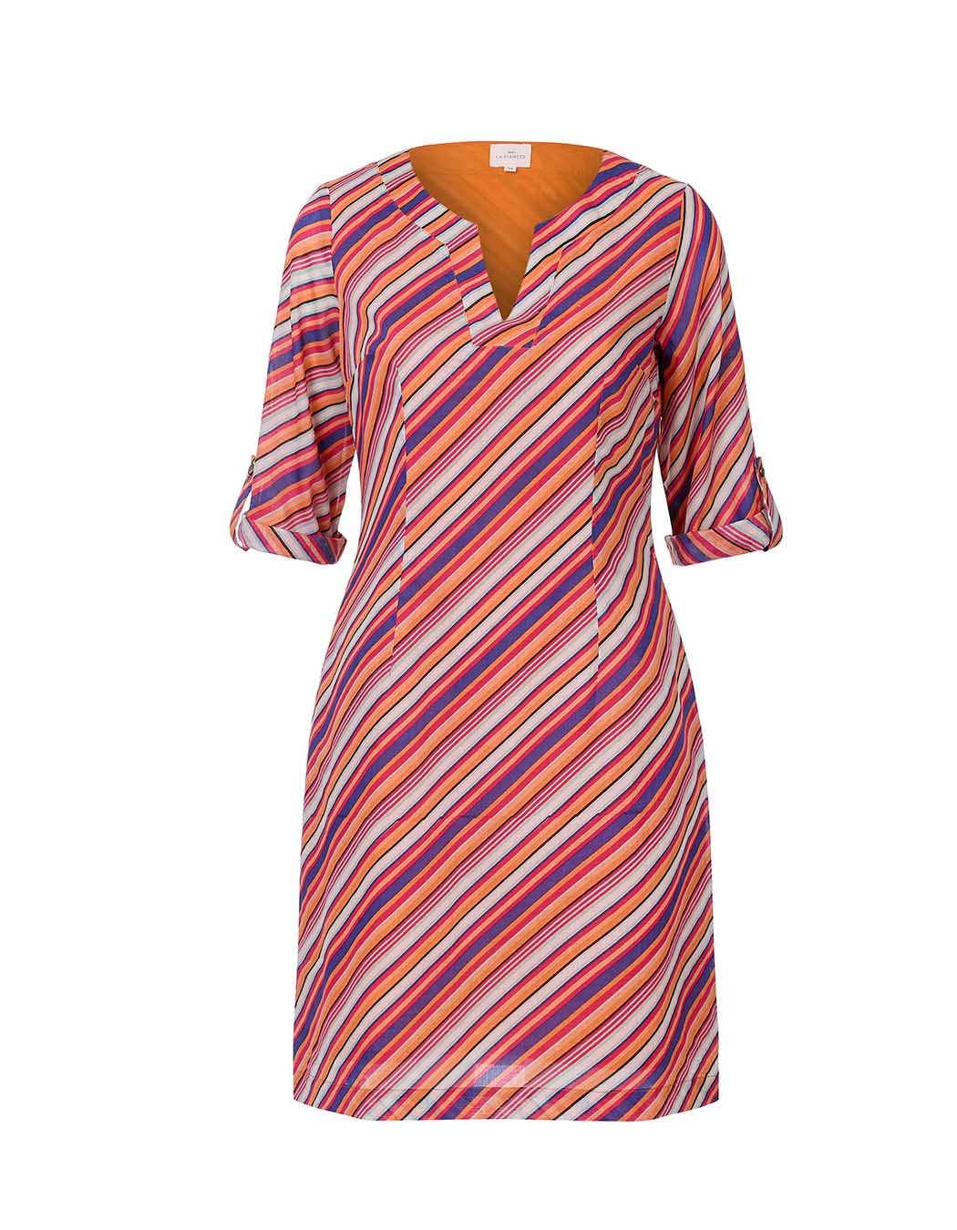 Robe col tunisien voile de coton bio imprimé La Fiancée