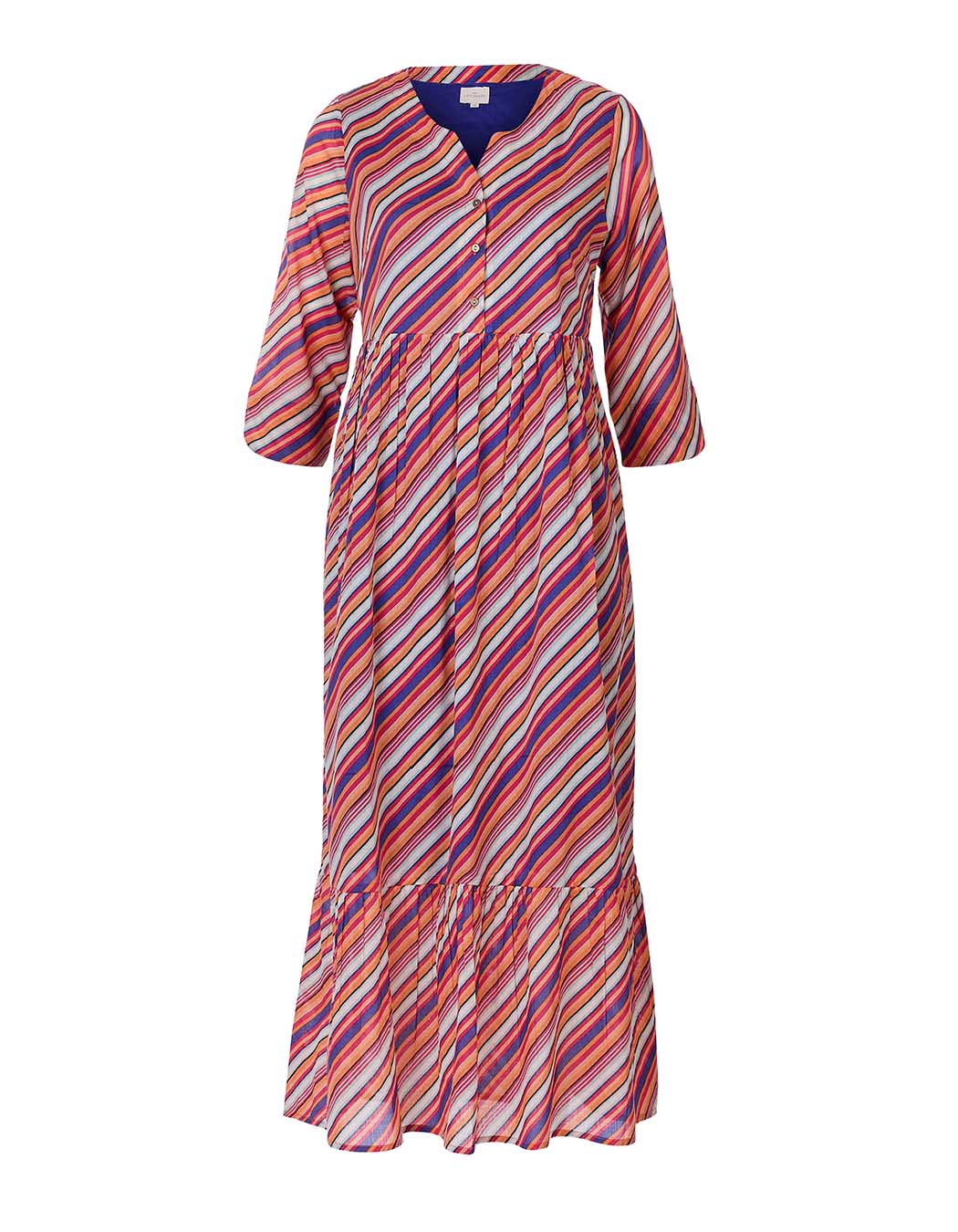Robe longue imprimée en voile de coton imprimé La Fiancée