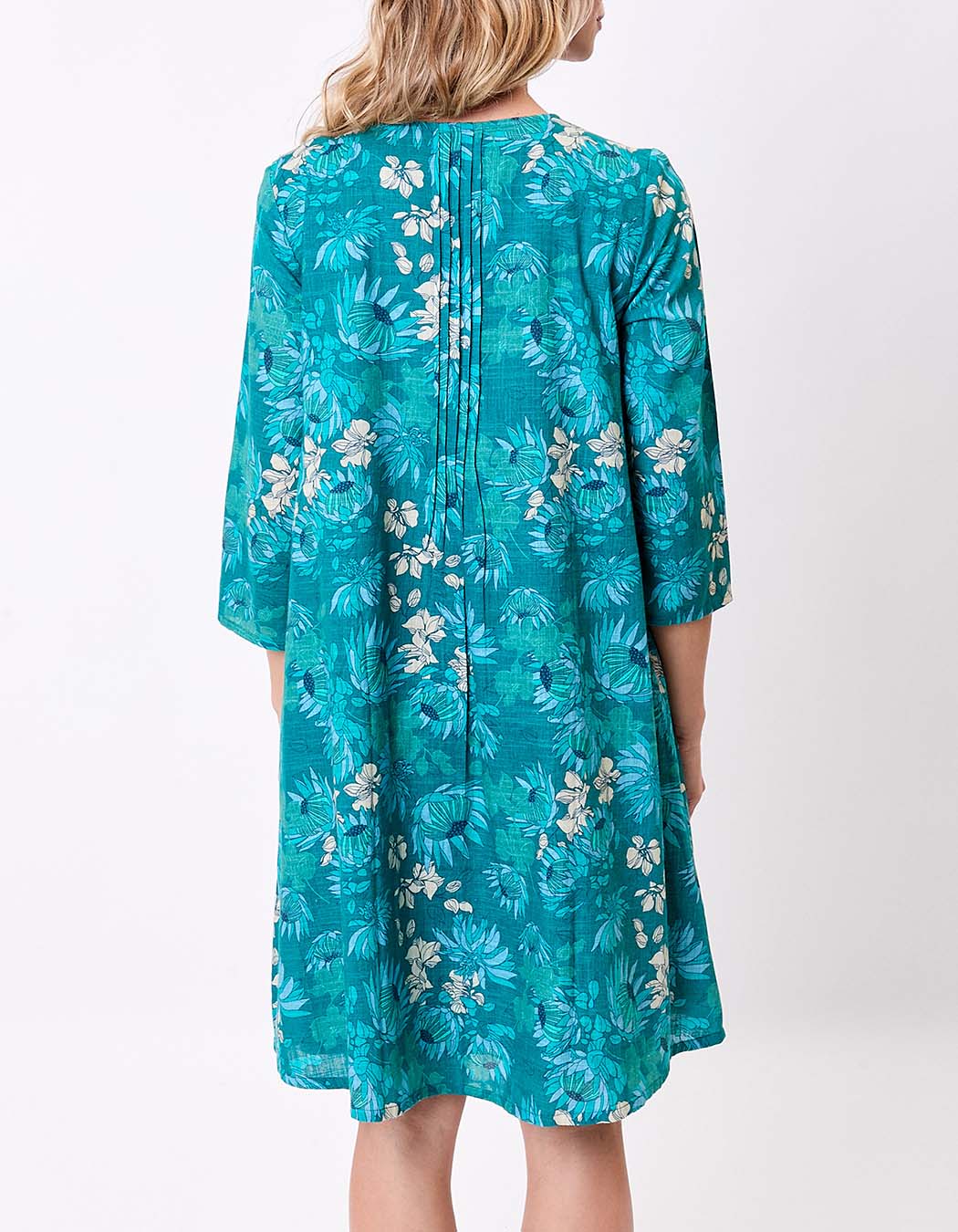 Robe évasée coton bio plissé imprimé La Fiancée