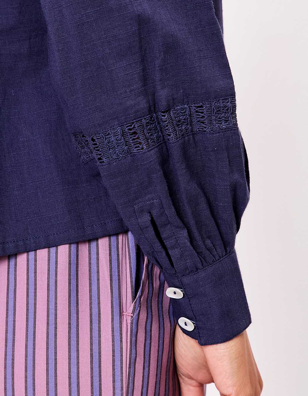 Chemise macramé coton bio imprimé La Fiancée