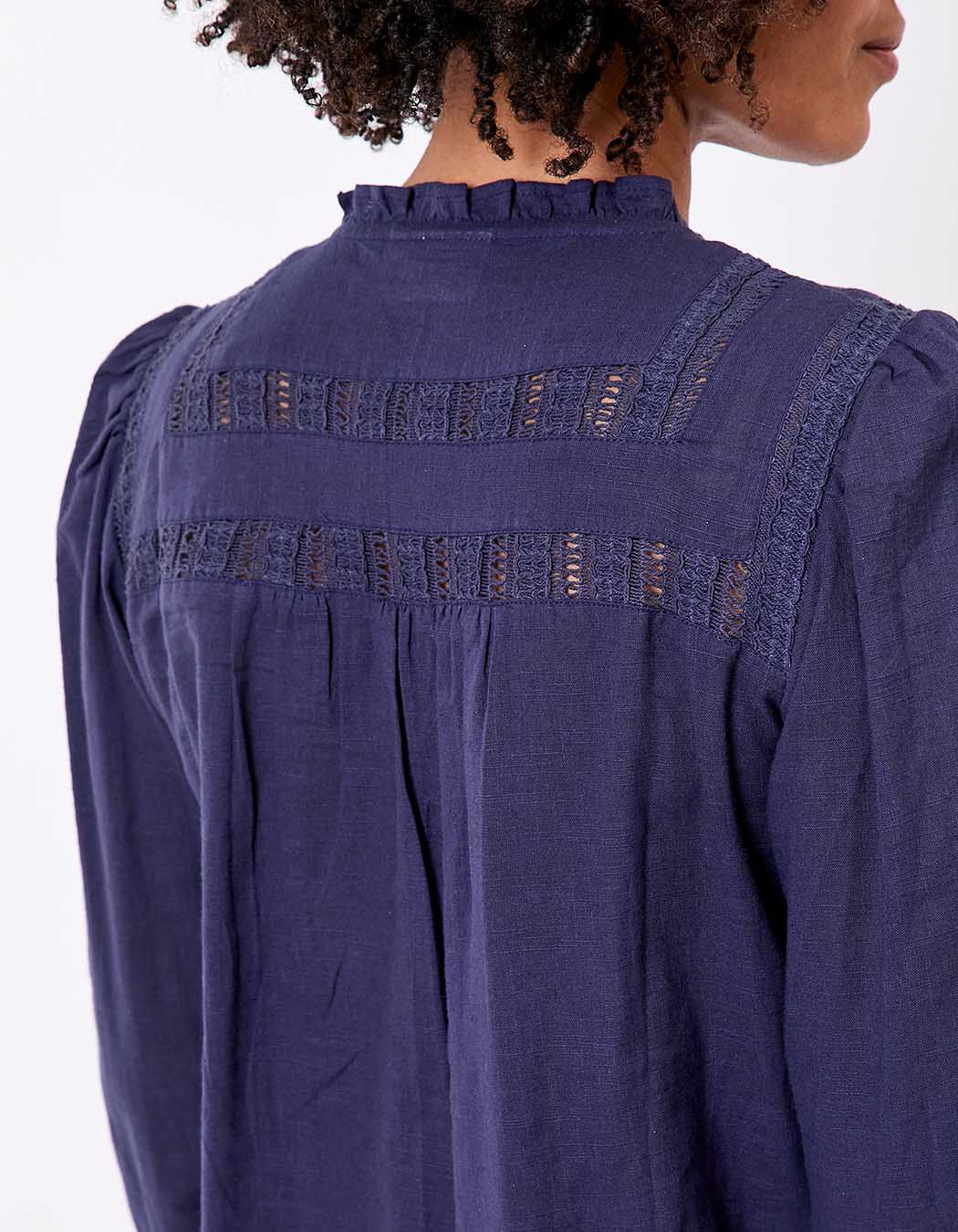 Chemise macramé coton bio imprimé La Fiancée