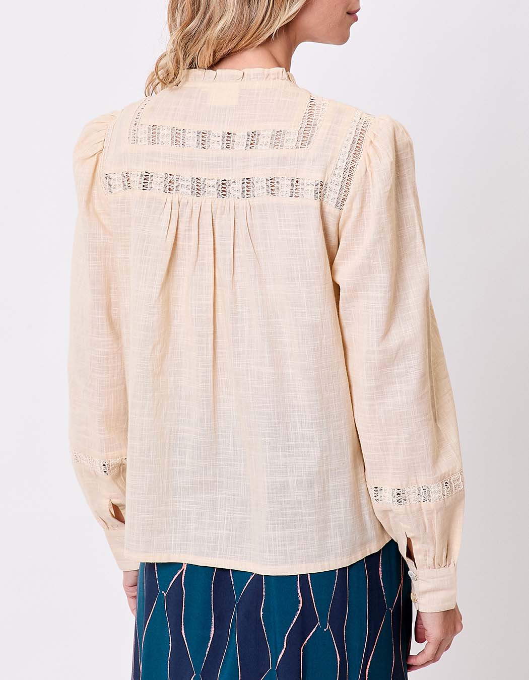 Chemise macramé coton bio imprimé La Fiancée