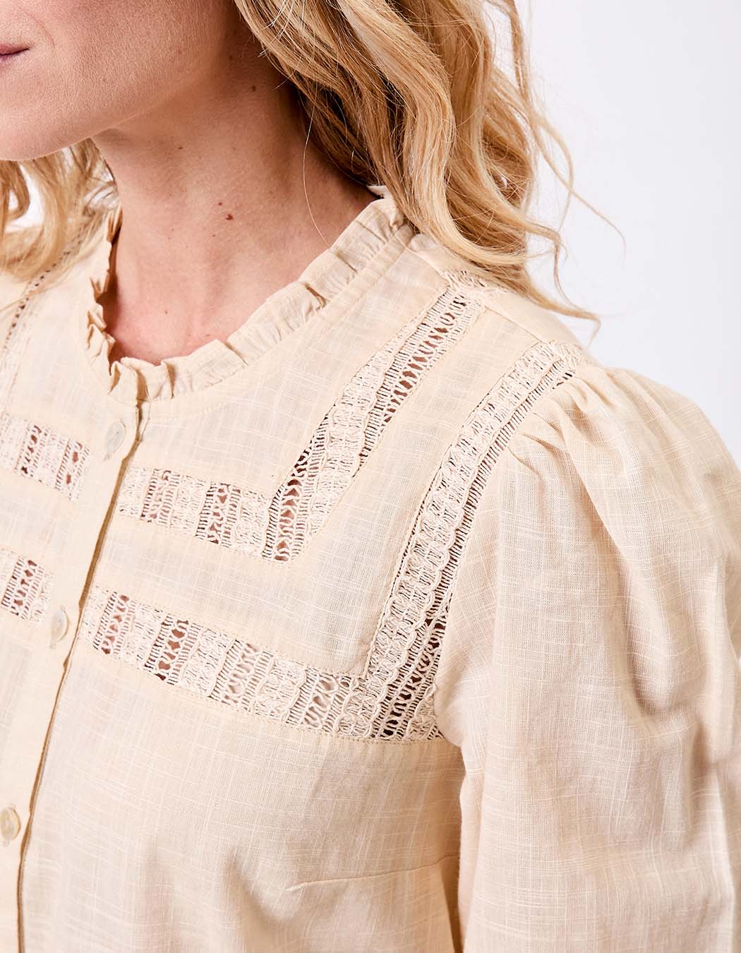 Chemise macramé coton bio imprimé La Fiancée