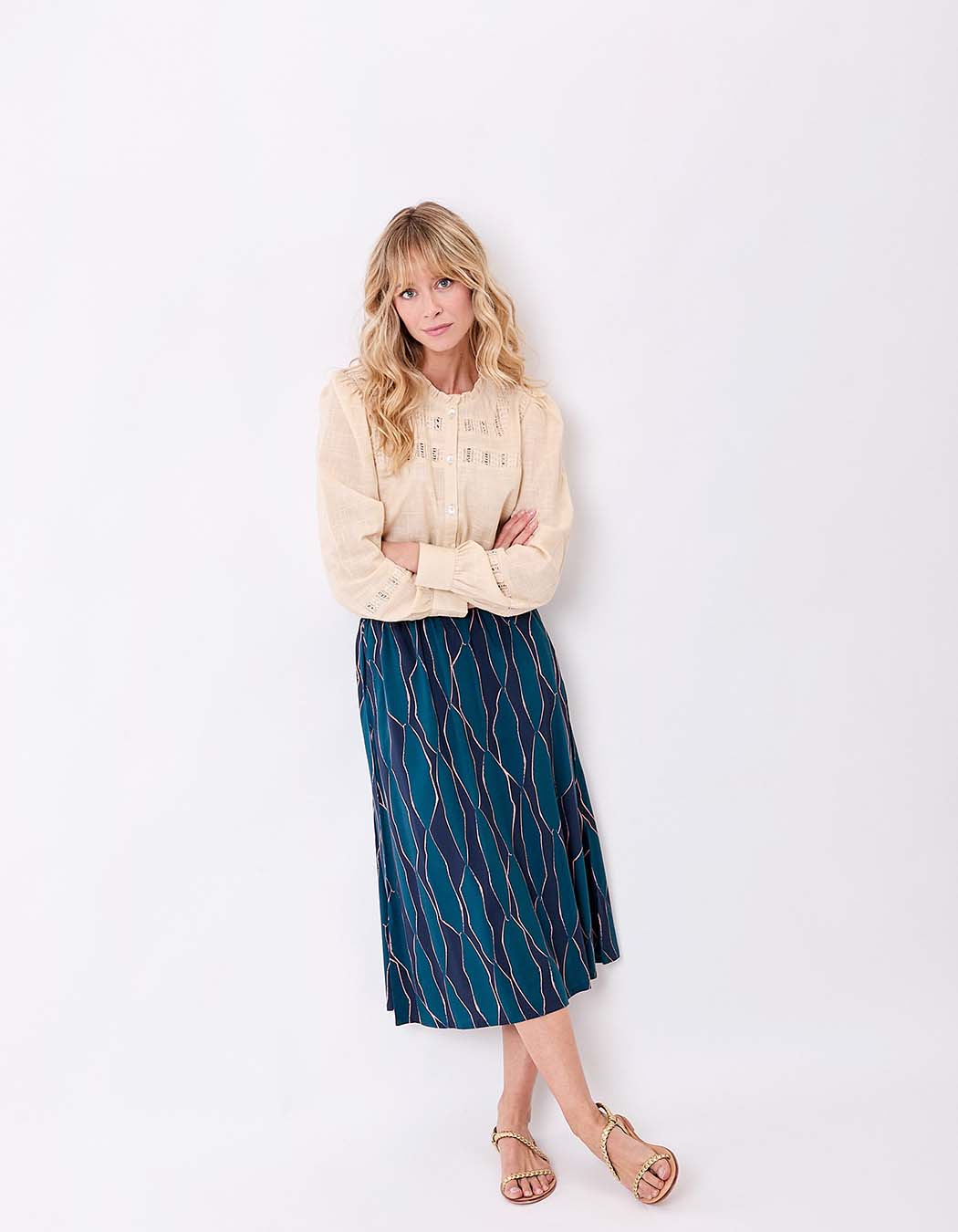 Chemise macramé coton bio imprimé La Fiancée