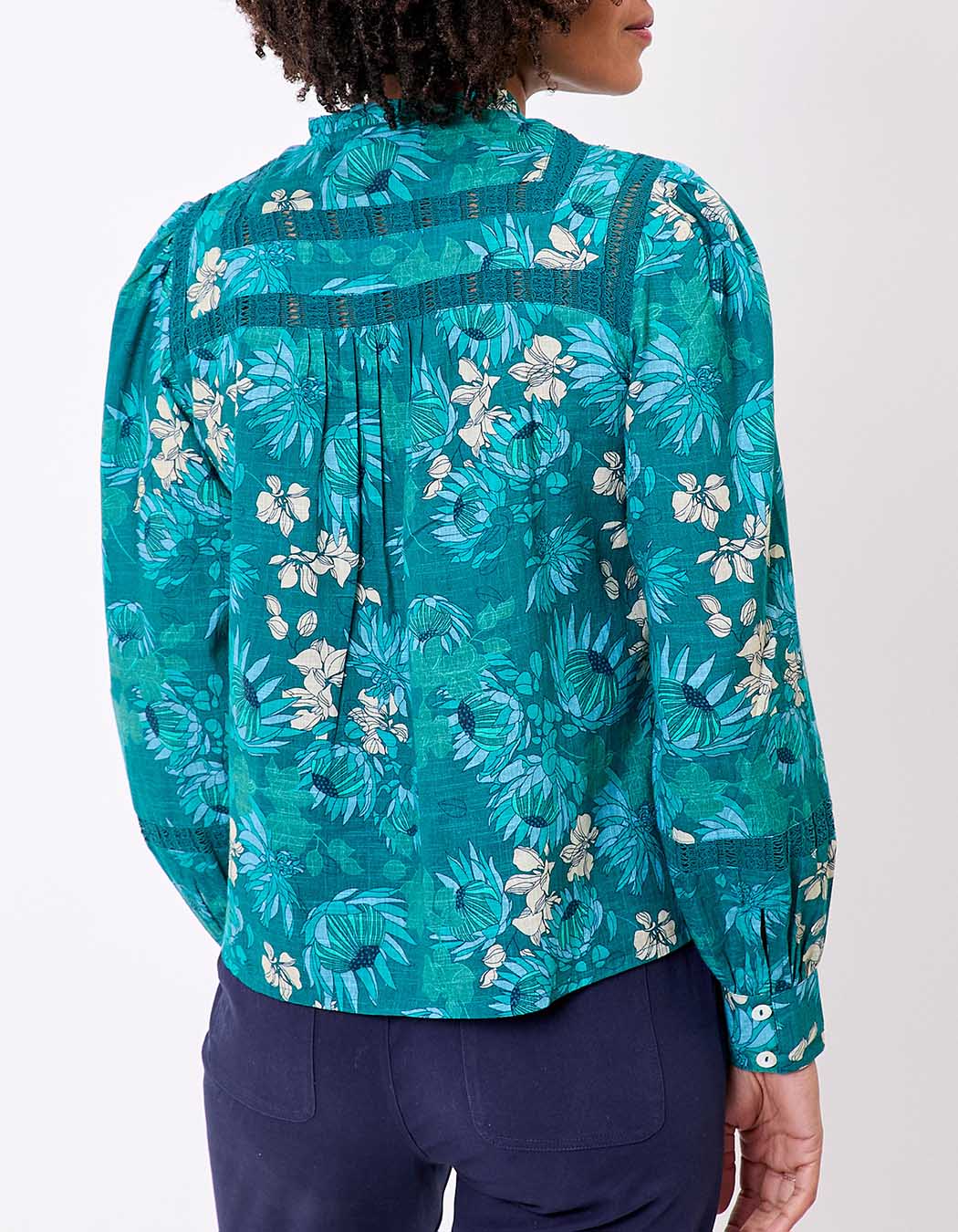 Chemise macramé coton bio imprimé La Fiancée