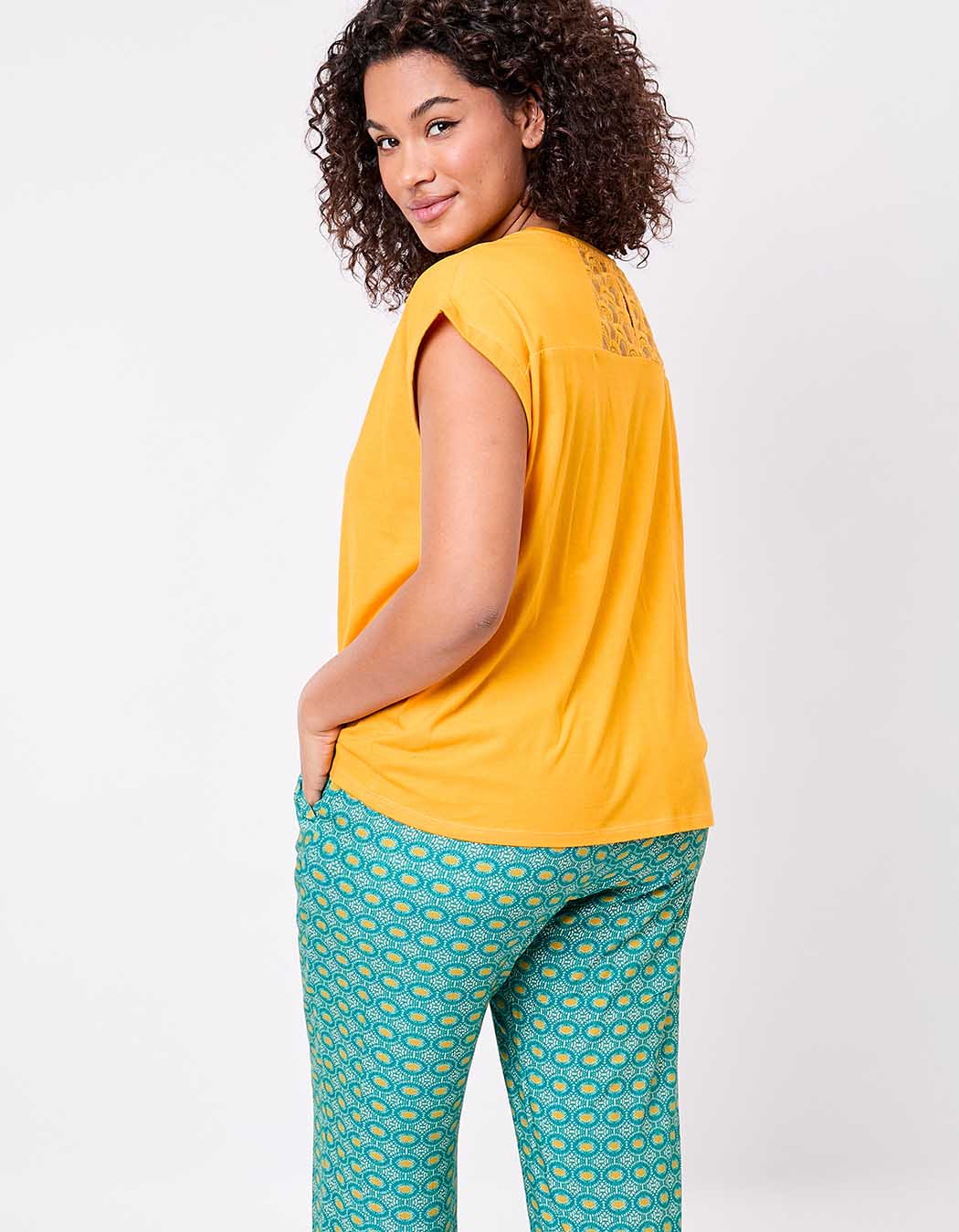 T-shirt coton bio dentelle imprimé La Fiancée