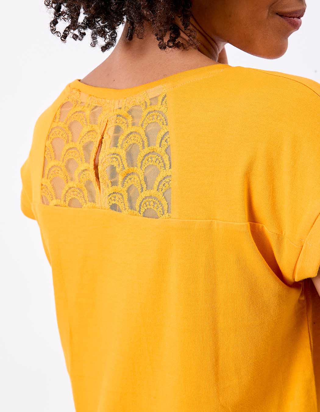 T-shirt coton bio dentelle imprimé La Fiancée