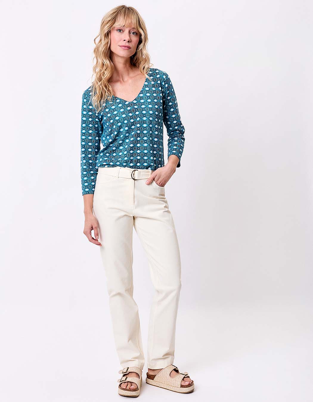 T-shirt imprimé manches 3/4 coton bio imprimé La Fiancée