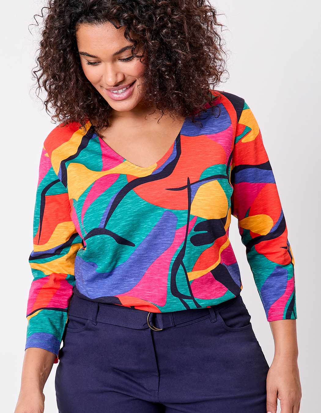 T-shirt imprimé manches 3/4 coton bio imprimé La Fiancée