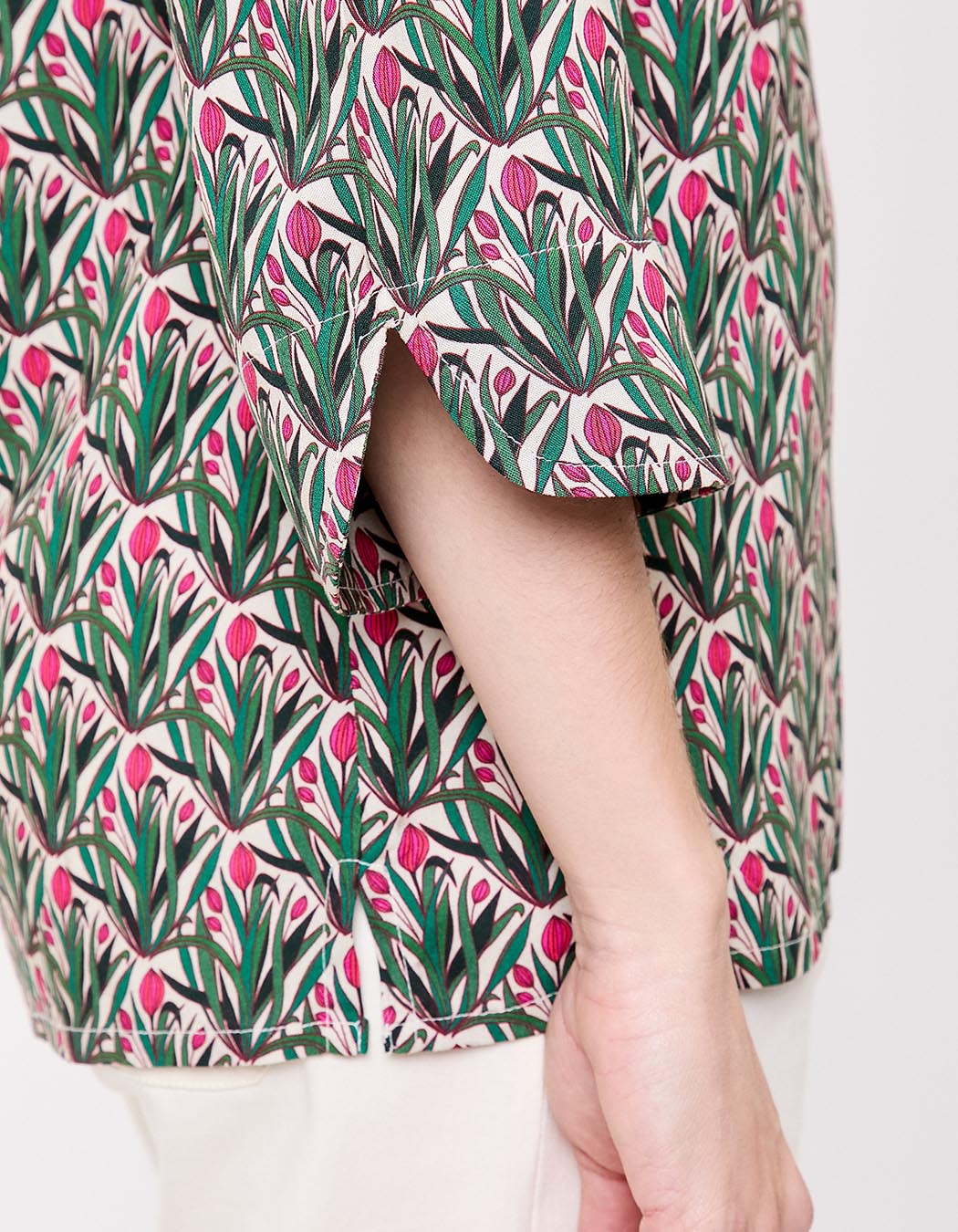 Blouse fluide col tunisien imprim&eacute; La Fianc&eacute;e