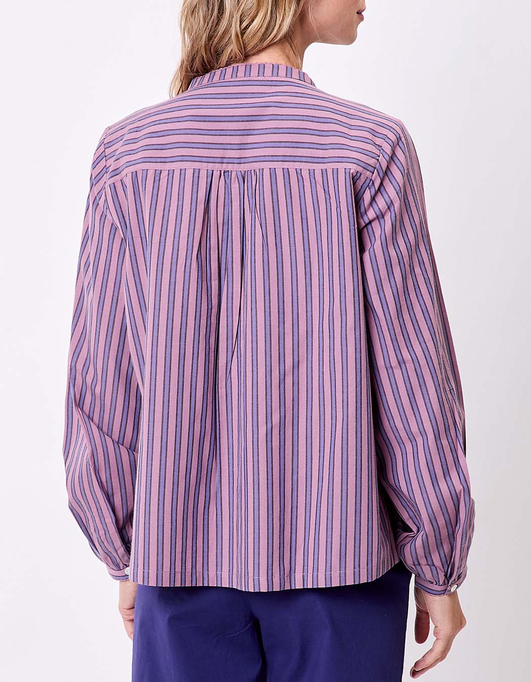 Blouse coton bio rayée manches longues imprimé La Fiancée