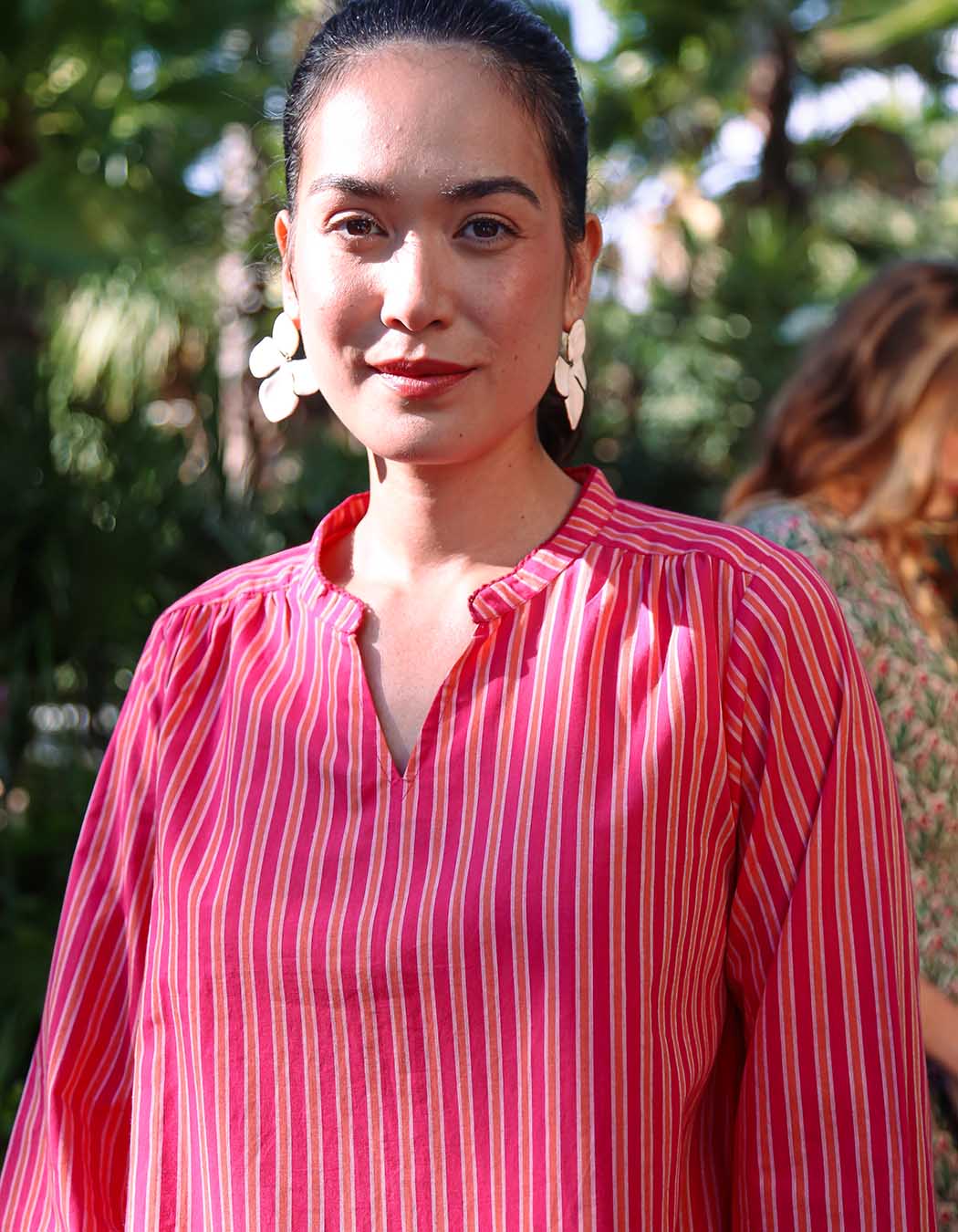 Blouse coton bio rayée manches longues imprimé La Fiancée