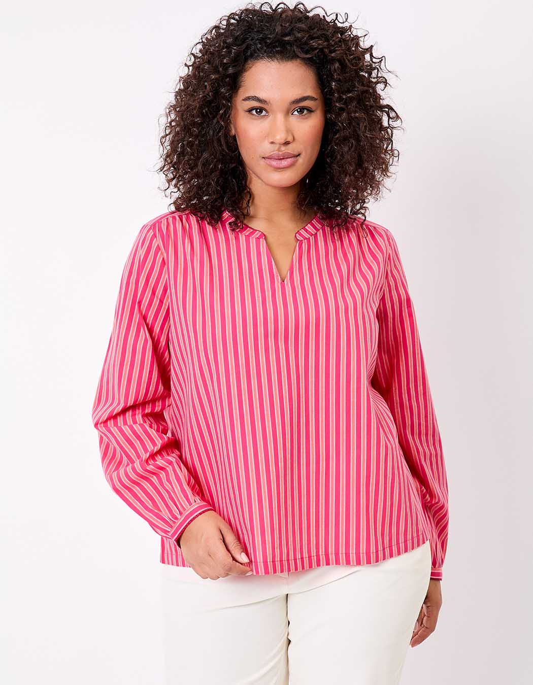 Blouse coton bio rayée manches longues imprimé La Fiancée