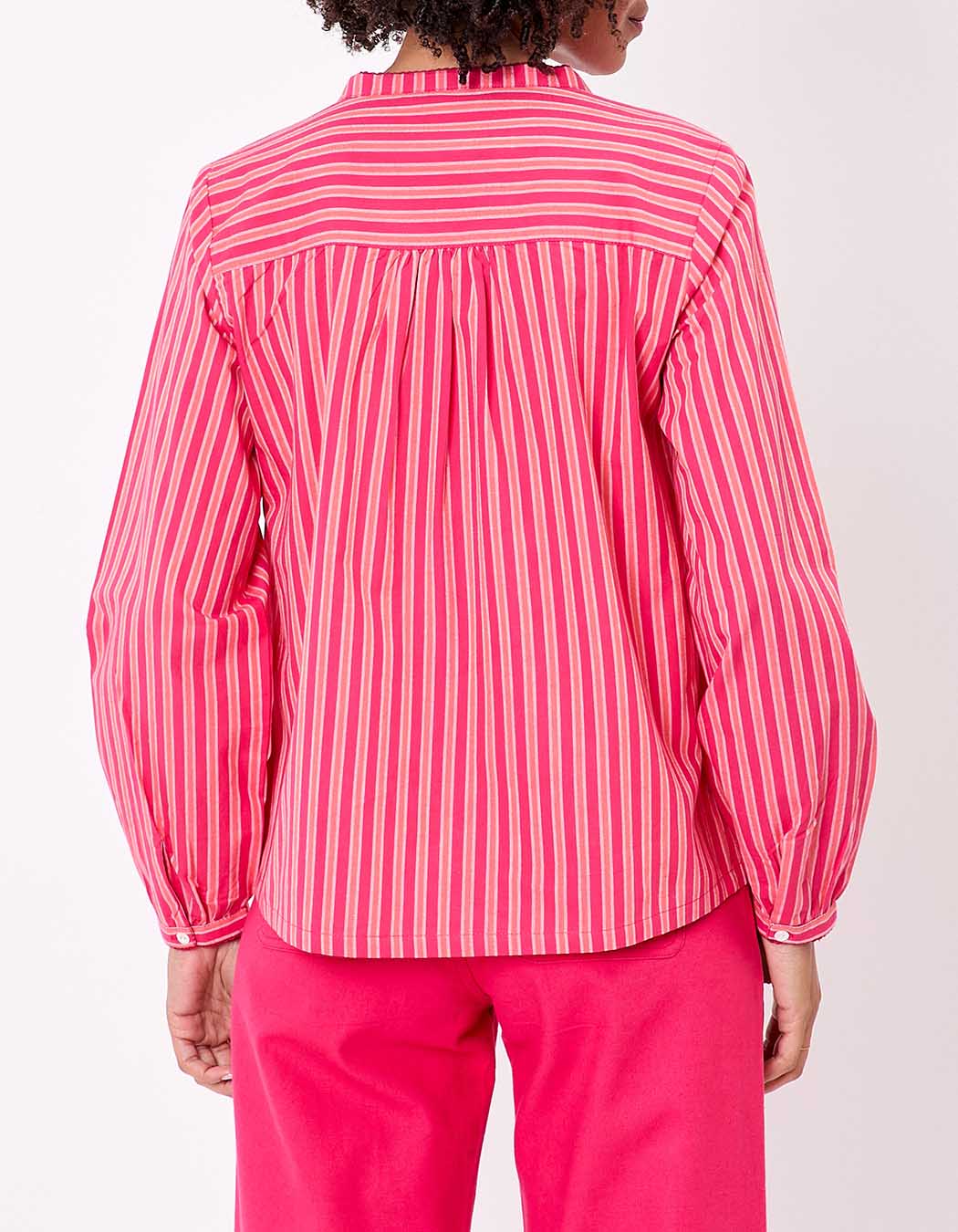Blouse coton bio rayée manches longues imprimé La Fiancée