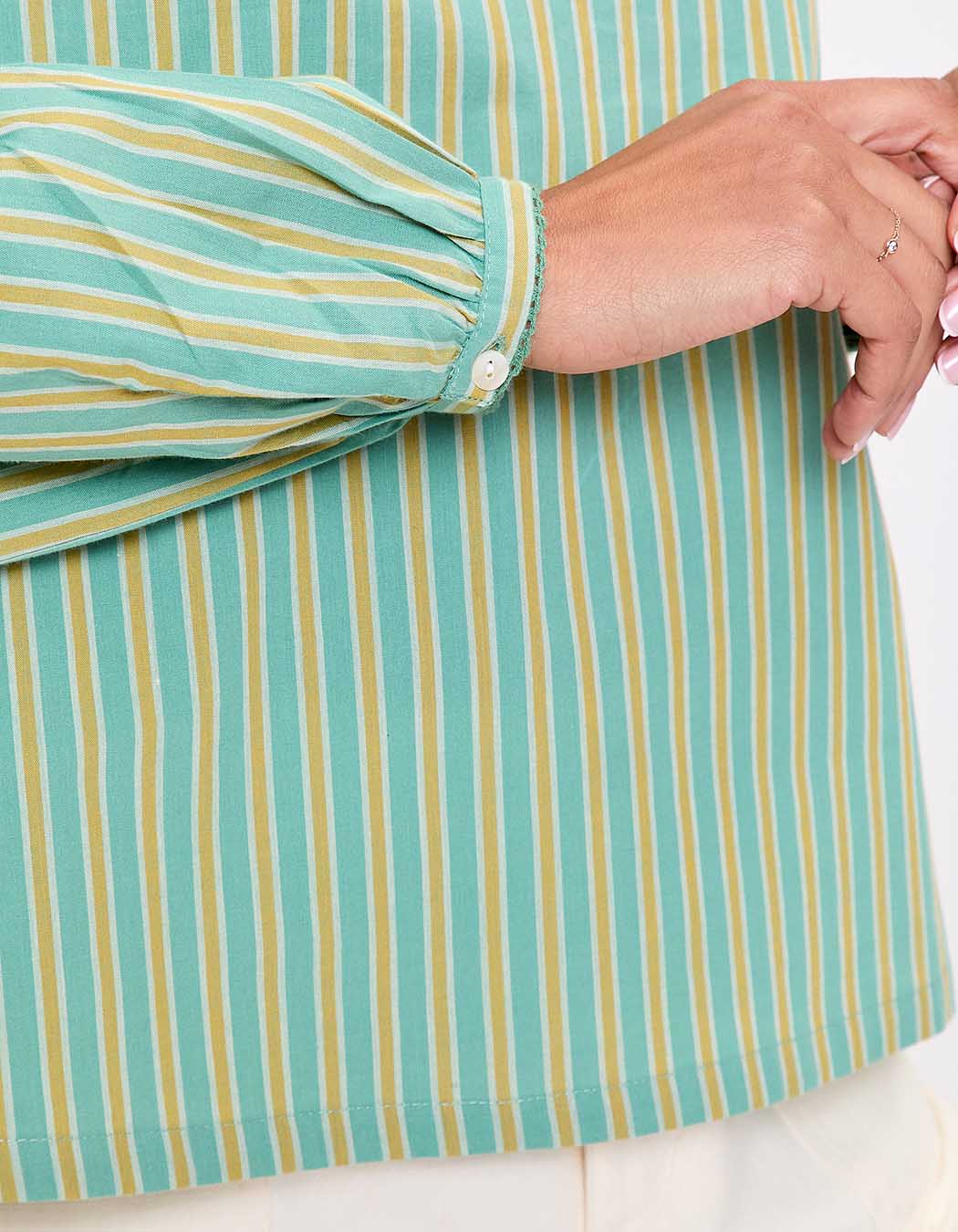 Blouse coton bio rayée manches longues imprimé La Fiancée