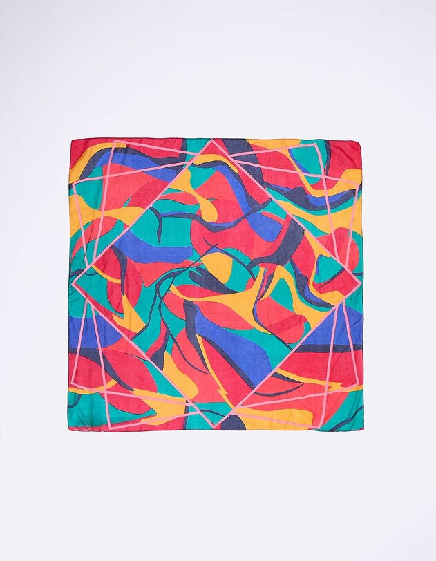 Foulard en soie imprim&eacute; imprim&eacute; La Fianc&eacute;e