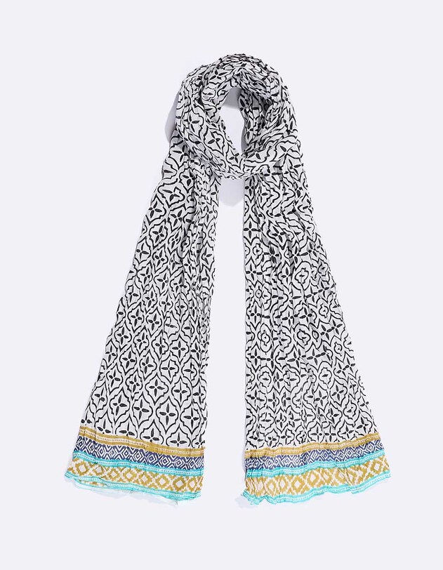 Foulard voile de coton bio imprim&eacute; La Fianc&eacute;e