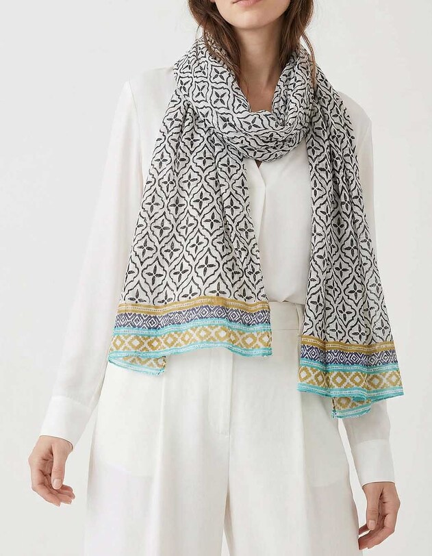 Foulard voile de coton bio imprim&eacute; La Fianc&eacute;e